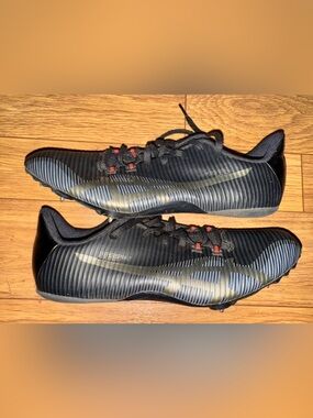 Asics Hyper Sprint 8 1093A197 Men 9 Black Gunmetal Track & Field Spikes Shoes